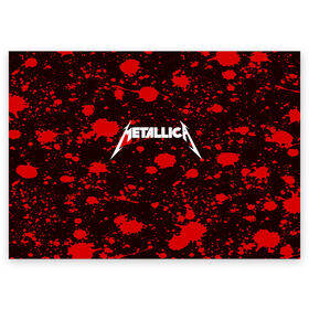 Поздравительная открытка с принтом Metallica , 100% бумага | плотность бумаги 280 г/м2, матовая, на обратной стороне линовка и место для марки
 | Тематика изображения на принте: metallica | punk | rock | альтернативный хип хоп | группа | инди поп | музыка | музыкальное произведение | ноты | панк | регги | рок | синти поп