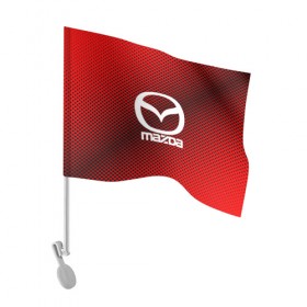 Флаг для автомобиля с принтом MAZDA SPORT , 100% полиэстер | Размер: 30*21 см | auto | automobile | car | carbon | machine | mazda | motor | motor car | sport car | автомашина | бренд | легковой автомобиль | мазда | марка | спортивный автомобиль | тачка