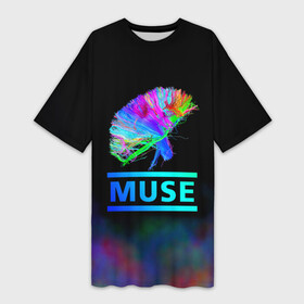 Платье-футболка 3D с принтом Muse ,  |  | muse | альтернативный | группа | доминик ховард | крис уолстенхолм | мосе | моус | моусе | муз | муза | музе | музыка | мусе | мэттью беллами | прогрессивный | рок | симфонический | спейс | спейсрок