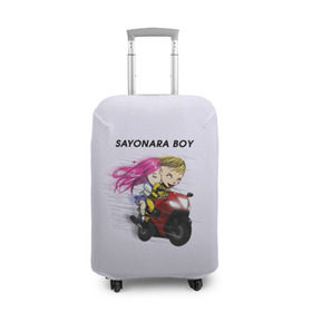 Чехол для чемодана 3D с принтом Sayonara boy , 86% полиэфир, 14% спандекс | двустороннее нанесение принта, прорези для ручек и колес | 