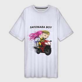 Платье-футболка 3D с принтом Sayonara boy ,  |  | 