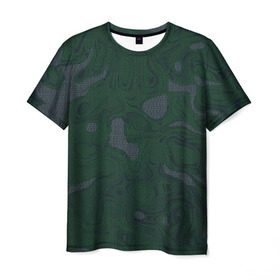 Мужская футболка 3D с принтом Kevlar Ultra Камуфляж , 100% полиэфир | прямой крой, круглый вырез горловины, длина до линии бедер | армия | гексагон | зелень | карбон | кевлар