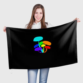 Флаг 3D с принтом Цветные грибы , 100% полиэстер | плотность ткани — 95 г/м2, размер — 67 х 109 см. Принт наносится с одной стороны | грибочки | грибы