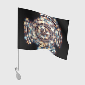 Флаг для автомобиля с принтом Волшебные часы , 100% полиэстер | Размер: 30*21 см | 