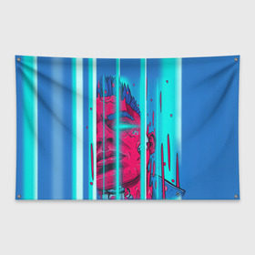 Флаг-баннер с принтом Сайонара бой , 100% полиэстер | размер 67 х 109 см, плотность ткани — 95 г/м2; по краям флага есть четыре люверса для крепления | sayonara boy | морген | сайонара | элджей