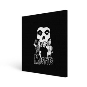 Холст квадратный с принтом Misfits , 100% ПВХ |  | horror | punk | rock | альтернатива | группа | мисфитс | неприкаянные | панк | рок | хоррор