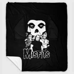 Плед с рукавами с принтом Misfits , 100% полиэстер | Закругленные углы, все края обработаны. Ткань не мнется и не растягивается. Размер 170*145 | horror | punk | rock | альтернатива | группа | мисфитс | неприкаянные | панк | рок | хоррор