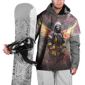 Накидка на куртку 3D с принтом Пожарный , 100% полиэстер |  | Тематика изображения на принте: 
