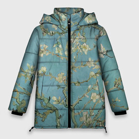 Женская зимняя куртка 3D с принтом Ван Гог Цветущие ветки миндаля , верх — 100% полиэстер; подкладка — 100% полиэстер; утеплитель — 100% полиэстер | длина ниже бедра, силуэт Оверсайз. Есть воротник-стойка, отстегивающийся капюшон и ветрозащитная планка. 

Боковые карманы с листочкой на кнопках и внутренний карман на молнии | Тематика изображения на принте: вангог | винсент | живопись | картина | цветы