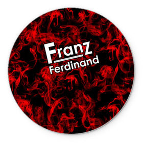 Коврик круглый с принтом Franz Ferdinand , резина и полиэстер | круглая форма, изображение наносится на всю лицевую часть | Тематика изображения на принте: franz ferdinand | готик | музыка | рок группа