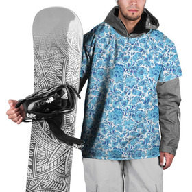 Накидка на куртку 3D с принтом Гжель , 100% полиэстер |  | Тематика изображения на принте: гжель | роспись | цветы