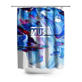 Штора 3D для ванной с принтом MUSE COLLECTION , 100% полиэстер | плотность материала — 100 г/м2. Стандартный размер — 146 см х 180 см. По верхнему краю — пластиковые люверсы для креплений. В комплекте 10 пластиковых колец | muse | punk | rock | альтернативный хип хоп | группа | инди поп | музыка | музыкальное произведение | ноты | панк | регги | рок | синти поп