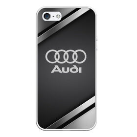 Чехол для iPhone 5/5S матовый с принтом AUDI SPORT , Силикон | Область печати: задняя сторона чехла, без боковых панелей | Тематика изображения на принте: 