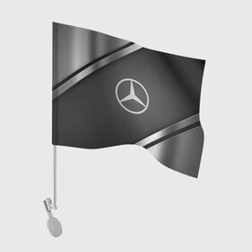 Флаг для автомобиля с принтом MERCEDES SPORT , 100% полиэстер | Размер: 30*21 см | auto | automobile | car | carbon | machine | mercedes benz | motor | motor car | sport car | автомашина | бренд | легковой автомобиль | марка | спортивный автомобиль | тачка