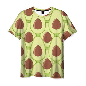 Мужская футболка 3D с принтом Авокадо , 100% полиэфир | прямой крой, круглый вырез горловины, длина до линии бедер | avocado | food | fruit | pattern | vegan | vegetarian | авокадо | веган | вегетарианство | еда | паттерн | правильное питание | фрукт