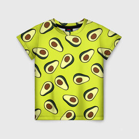 Детская футболка 3D с принтом Авокадо , 100% гипоаллергенный полиэфир | прямой крой, круглый вырез горловины, длина до линии бедер, чуть спущенное плечо, ткань немного тянется | Тематика изображения на принте: avocado | food | fruit | pattern | vegan | vegetarian | авокадо | веган | вегетарианство | еда | паттерн | правильное питание | фрукт