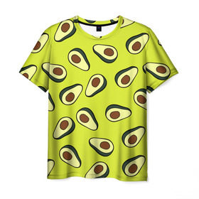 Мужская футболка 3D с принтом Авокадо , 100% полиэфир | прямой крой, круглый вырез горловины, длина до линии бедер | avocado | food | fruit | pattern | vegan | vegetarian | авокадо | веган | вегетарианство | еда | паттерн | правильное питание | фрукт
