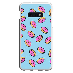 Чехол для Samsung S10E с принтом Пончики , Силикон | Область печати: задняя сторона чехла, без боковых панелей | doughnut | food | pattern | sweet | vegan | vegetarian | веган | вегетарианство | еда | паттерн | пончик | сладкое