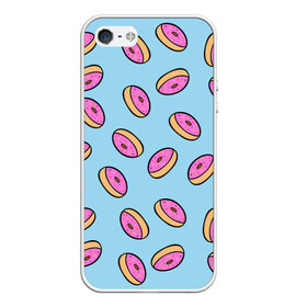 Чехол для iPhone 5/5S матовый с принтом Пончики , Силикон | Область печати: задняя сторона чехла, без боковых панелей | doughnut | food | pattern | sweet | vegan | vegetarian | веган | вегетарианство | еда | паттерн | пончик | сладкое