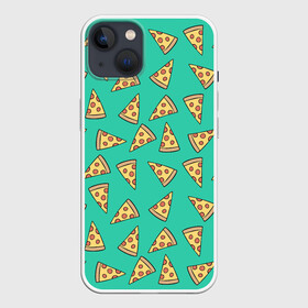 Чехол для iPhone 13 с принтом Pizza ,  |  | food | pattern | pizza | vegan | vegetarian | веган | вегетарианство | еда | паттерн | пицца