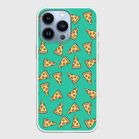 Чехол для iPhone 13 Pro с принтом Pizza ,  |  | food | pattern | pizza | vegan | vegetarian | веган | вегетарианство | еда | паттерн | пицца