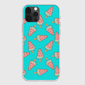 Чехол для iPhone 12 Pro Max с принтом Ice cream Watermelon , Силикон |  | food | ice cream | pattern | sweet | vegetarian | watermelon | арбуз | вегетарианство | еда | мороженое | паттерн | правильное питание | сладкое