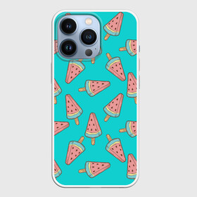 Чехол для iPhone 13 Pro с принтом Ice cream Watermelon ,  |  | food | ice cream | pattern | sweet | vegetarian | watermelon | арбуз | вегетарианство | еда | мороженое | паттерн | правильное питание | сладкое