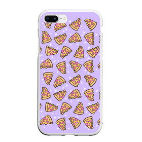 Чехол для iPhone 7Plus/8 Plus матовый с принтом Пицца Мун , Силикон | Область печати: задняя сторона чехла, без боковых панелей | food | pattern | pizza | sailor moon | еда | паттерн | пицца | сейлор мун