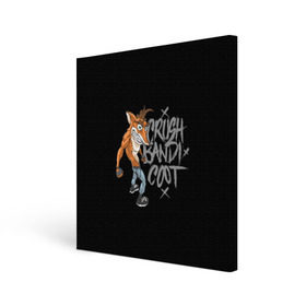 Холст квадратный с принтом Crush Bandicoot 3d , 100% ПВХ |  | crash | бандикут | краш | крэш
