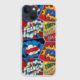 Чехол для iPhone 13 с принтом Pop art pattern ,  |  | Тематика изображения на принте: 60 | america | art | bang | boom | bright | comics | craft | culture | pattern | pop | popart | usa | америка | бум | искусство | комикс | крафт | культура | паттерн | поп | сша | яркий