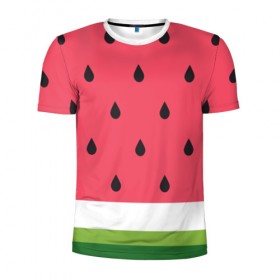 Мужская футболка 3D спортивная с принтом Арбузная , 100% полиэстер с улучшенными характеристиками | приталенный силуэт, круглая горловина, широкие плечи, сужается к линии бедра | food | pattern | vegan | vegetarian | watermelon | арбуз | веган | вегетарианство | еда | паттерн
