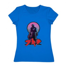 Женская футболка хлопок с принтом AKIRA - 80`s , 100% хлопок | прямой крой, круглый вырез горловины, длина до линии бедер, слегка спущенное плечо | akira   80s inspired kaneda | акира