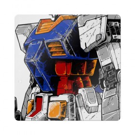 Магнит виниловый Квадрат с принтом Gundam , полимерный материал с магнитным слоем | размер 9*9 см, закругленные углы | gundam | манга | робо | япония