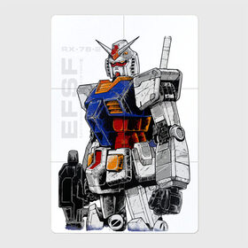 Магнитный плакат 2Х3 с принтом Gundam , Полимерный материал с магнитным слоем | 6 деталей размером 9*9 см | Тематика изображения на принте: gundam | манга | робо | япония
