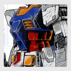 Магнитный плакат 3Х3 с принтом Gundam , Полимерный материал с магнитным слоем | 9 деталей размером 9*9 см | gundam | манга | робо | япония