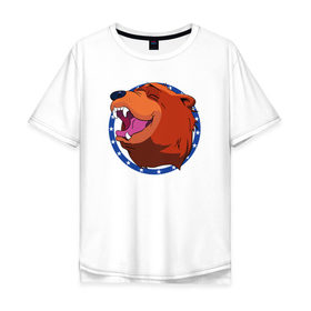 Мужская футболка хлопок Oversize с принтом Bear for Hire , 100% хлопок | свободный крой, круглый ворот, “спинка” длиннее передней части | Тематика изображения на принте: bear for hire | far cry 5 | медведь | фар край 5