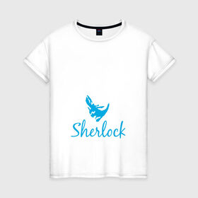 Женская футболка хлопок с принтом Шерлок , 100% хлопок | прямой крой, круглый вырез горловины, длина до линии бедер, слегка спущенное плечо | cumberbatc | sherlock | бенедикт камбербэтч | каракумбуль | шерлок