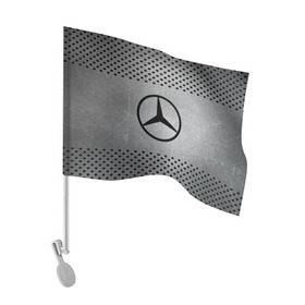Флаг для автомобиля с принтом MERCEDES-BENZ , 100% полиэстер | Размер: 30*21 см | auto | automobile | car | carbon | machine | mercedes | motor | motor car | sport car | автомашина | бренд | легковой автомобиль | марка | спортивный автомобиль | тачка