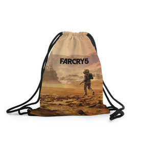 Рюкзак-мешок 3D с принтом Far Cry 5 Mars , 100% полиэстер | плотность ткани — 200 г/м2, размер — 35 х 45 см; лямки — толстые шнурки, застежка на шнуровке, без карманов и подкладки | Тематика изображения на принте: 