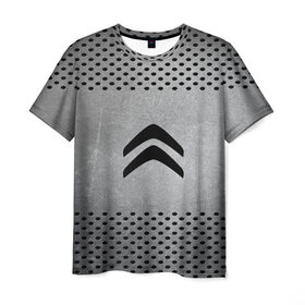 Мужская футболка 3D с принтом CITROEN , 100% полиэфир | прямой крой, круглый вырез горловины, длина до линии бедер | 