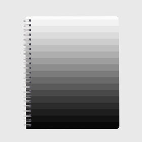 Тетрадь с принтом Серые полосы , 100% бумага | 48 листов, плотность листов — 60 г/м2, плотность картонной обложки — 250 г/м2. Листы скреплены сбоку удобной пружинной спиралью. Уголки страниц и обложки скругленные. Цвет линий — светло-серый
 | белый | градиент | минимализм | полосы | серый | черный