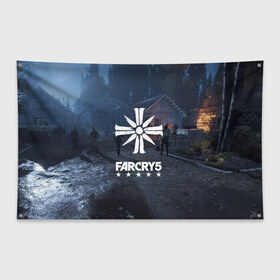 Флаг-баннер с принтом Cult Far Cry , 100% полиэстер | размер 67 х 109 см, плотность ткани — 95 г/м2; по краям флага есть четыре люверса для крепления | 