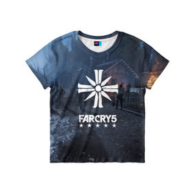 Детская футболка 3D с принтом Cult Far Cry , 100% гипоаллергенный полиэфир | прямой крой, круглый вырез горловины, длина до линии бедер, чуть спущенное плечо, ткань немного тянется | Тематика изображения на принте: 