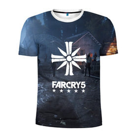 Мужская футболка 3D спортивная с принтом Cult Far Cry , 100% полиэстер с улучшенными характеристиками | приталенный силуэт, круглая горловина, широкие плечи, сужается к линии бедра | 