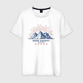 Мужская футболка хлопок с принтом Hope County , 100% хлопок | прямой крой, круглый вырез горловины, длина до линии бедер, слегка спущенное плечо. | far cry 5 | фар край