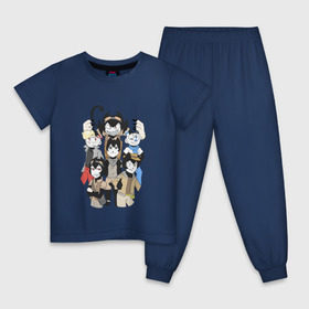 Детская пижама хлопок с принтом Bendy , 100% хлопок |  брюки и футболка прямого кроя, без карманов, на брюках мягкая резинка на поясе и по низу штанин
 | bendy and the ink machine