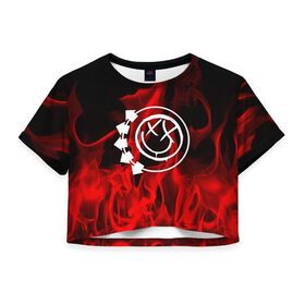 Женская футболка 3D укороченная с принтом Blink 182 , 100% полиэстер | круглая горловина, длина футболки до линии талии, рукава с отворотами | punk | альтернативный хип хоп | группа | инди поп | музыка | музыкальное произведение | ноты | панк | регги | рок | синти поп