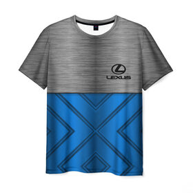 Мужская футболка 3D с принтом LEXUS SPORT , 100% полиэфир | прямой крой, круглый вырез горловины, длина до линии бедер | Тематика изображения на принте: 