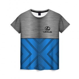 Женская футболка 3D с принтом LEXUS SPORT , 100% полиэфир ( синтетическое хлопкоподобное полотно) | прямой крой, круглый вырез горловины, длина до линии бедер | 