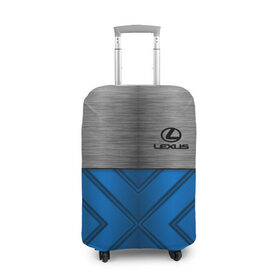 Чехол для чемодана 3D с принтом LEXUS SPORT , 86% полиэфир, 14% спандекс | двустороннее нанесение принта, прорези для ручек и колес | 